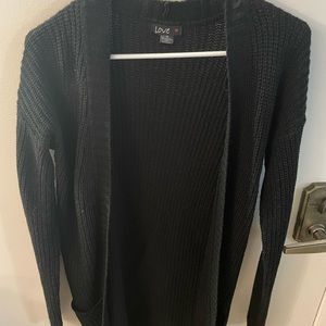 Black knitted cardigan